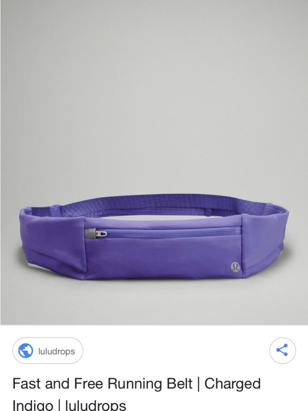 lululemon athletica Charged Indigo Purple Belt Bag